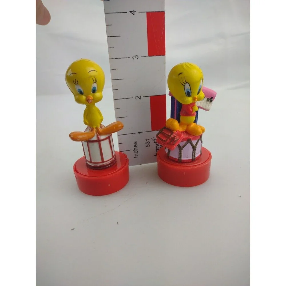 Lot of 2 Tweety Bird Looney Tunes Cartoon Rubber Stamps Vintage